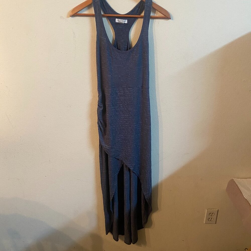 ELEMENT SMALL GRAY SLEEVELESS ASYMMETRICAL RACERBACK TANK DRESS